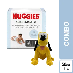 Combo Pañal Huggies Dermacare 2/M + Disney Peluche Pluto