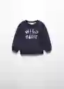 Buzo Sudadera Side Navy Talla 70 Niña Mango