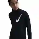 Nike Camiseta W Swsh Hbr Hz Mid Manga Larga Mujer Negro Talla L