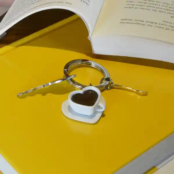 Metalmorphose Llavero Taza de Café y Cuchara