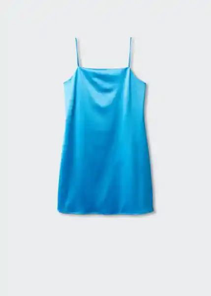 Vestido Nori Azul Talla 24 Mujer Mango