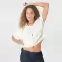 Blusa Cuello Redondo Manga Corta Blanco Talla S 718103