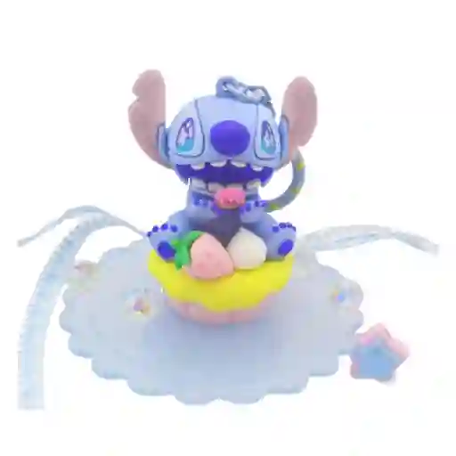 Llavero Pastel de Fresa Stitch Serie Stitch Dinner Party Miniso