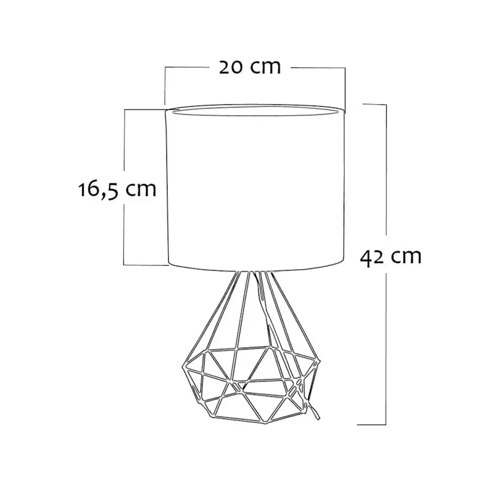 Ilumeco Lámpara de Mesa 1 Luz Negro 6586A-1703