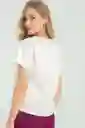 Blusa Popelina Color Marfil Talla S Ragged