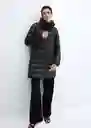 Abrigo Anorak Plumón Negro Talla XS Mujer Mango