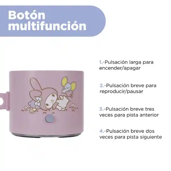 Bocina Inalámbrica Portátil my Melody Sanrio A127 Miniso