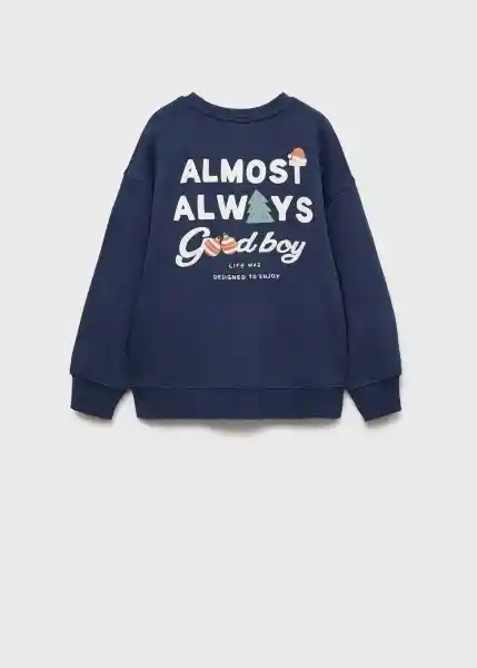 Buzo Sudadera Almost Navy Talla 08 Niños Mango