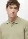 Camiseta Polo Rea Khaki Talla L Hombre Mango