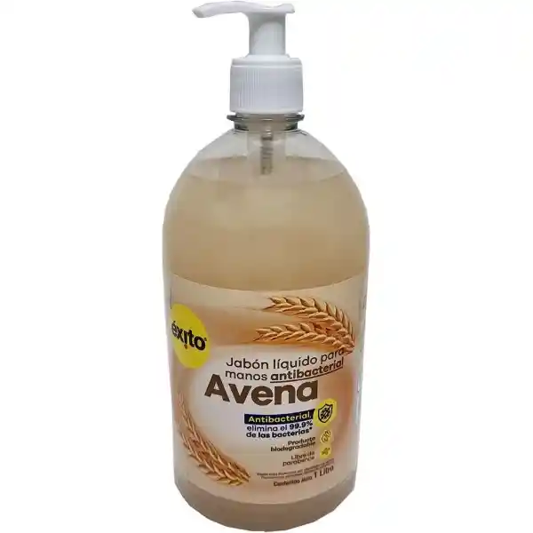  Jabon Liquido Avena Antibacter  Exito  