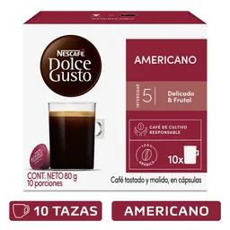 Cápsulas de Café Nescafé Dolce Gusto Americano 80 g
