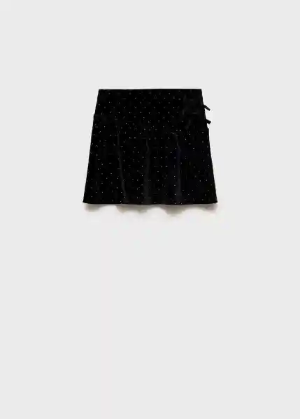 Falda Chispas Negro Talla 10 Niñas Mango