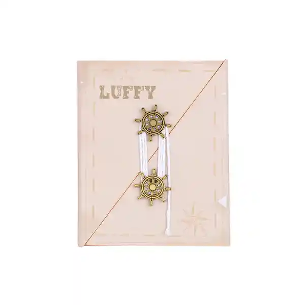Libreta Tipo Sobre Con Botón 80 Hojas Luffy One Piece Miniso