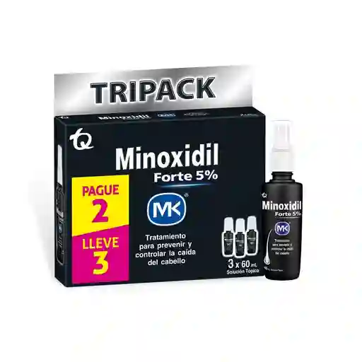 Mk Minoxidil Forte Tratamiento para Prevenir la Caída del Cabello