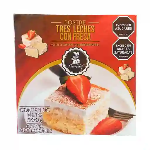 Postre Smart Chef Tres Leches Fresa