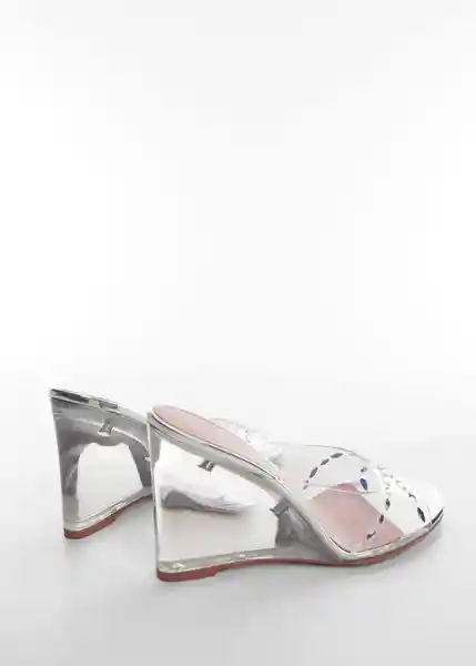 Sandalias Milac Plata Talla 40 Mujer Mango