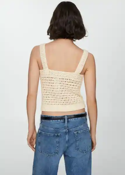Top Cuadri Crudo Talla S Mujer Mango