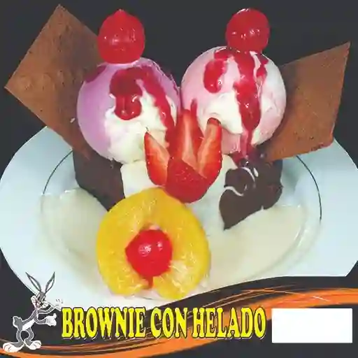 Brownie con Helado