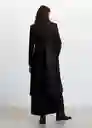 Abrigo Sirenita Negro Talla 27 Mujer Mango