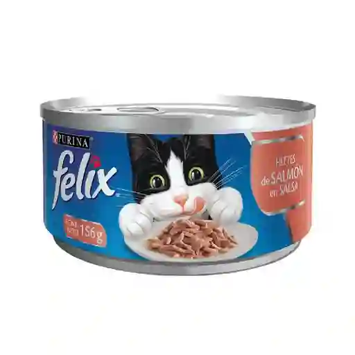 Felix Alimento Para Gato Filetes Salmón en Salsa 156 g