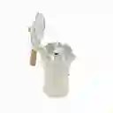 Cafetera Moka 9 Tazas Blanca Mango en Madera Ambiente Gourmet
