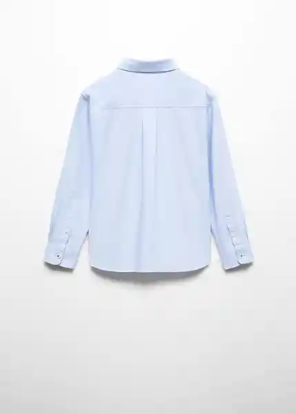 Camisa Oxford Niños Celeste Talla 12 Mango