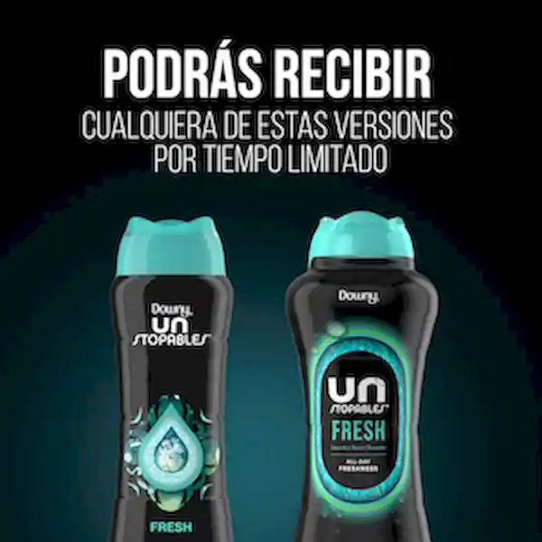 Downy Suavizante Unstopable Perlas Potenciadoras Aroma a Fresco