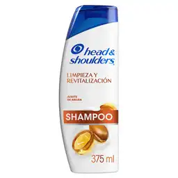 Shampoo Head Shoulders Limpieza y Revitalizacion Aceite de Argan Control Caspa Champu Head and Shoulders 375 ml