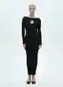 Vestido Chicho2 Negro Talla L Mujer Mango