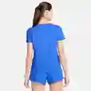 Nike Camiseta One Swsh Hbr Top Azul Para Mujer Talla L