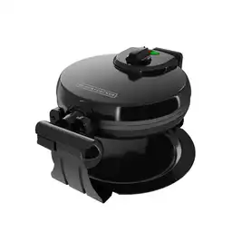 Black & Decker Waflera Belga Giratoria Negra