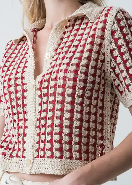 Tejido 483g053 Mujer Oscuro Rojo Rítmico Talla S 483G053 Naf Naf