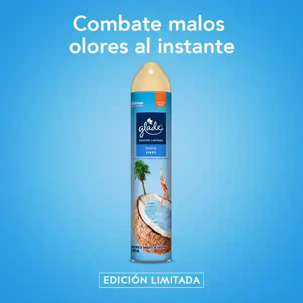 Glade Ambientador Aerosol Coco Vibes 400 mL