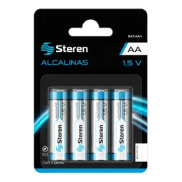 Steren Pilas Alcalinas Tipo AA 1.5V