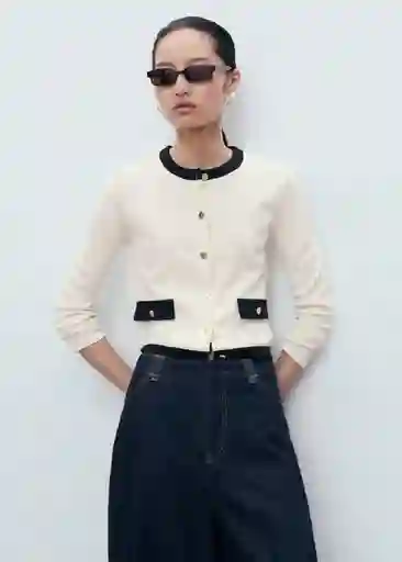 Cárdigan Peri Crudo Talla S Mujer Mango