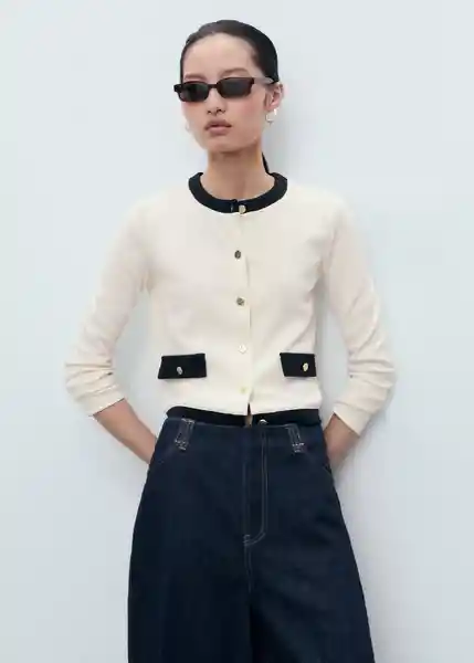 Cárdigan Peri Crudo Talla S Mujer Mango