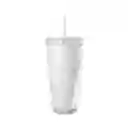 Vaso Plástico de Doble Pared Blanco 730 mL Serie Miniso