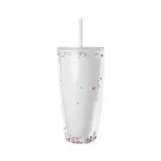 Vaso Plástico de Doble Pared Blanco 730 mL Serie Miniso