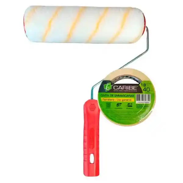 Caribe Kit Rodillo Antigota + Cinta Enmascarar