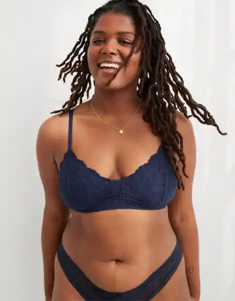 American Eagle Bralette Encaje Picnic Naval Talla S