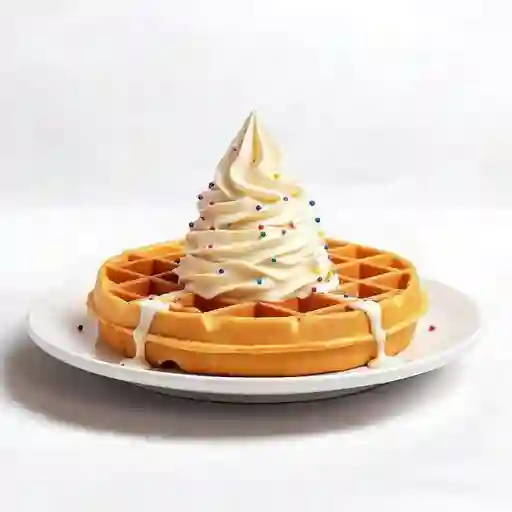 Wafle Con Helado