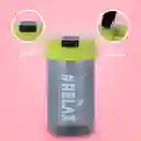 Vaso Plástico Con Tapa Abatible de Letter Negro 500 mL Miniso