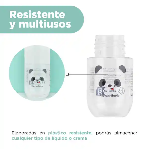 Botella Flip Top Colección Animal Faces Miniso