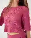 Camisa Tejido Rosa Talla M 662F202 Esprit