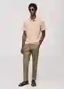 Camiseta Polo Ezequi Rosa Pastel Talla S Hombre Mango