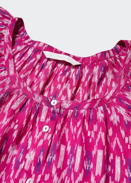 Blusa Blush Fucsia Talla M Mujer Mango