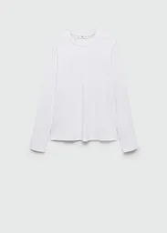 Camiseta Biri Blanco Talla M Mujer Mango