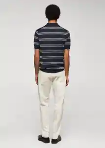 Camiseta Polo Raya Navy Talla S Hombre Mango
