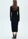 Vestido Shadowin Negro Talla S Mujer Mango