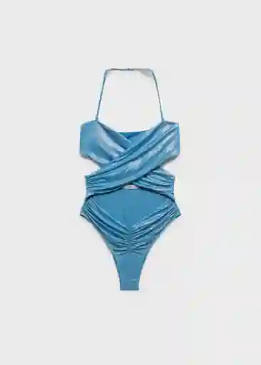 Short Bañador Ariel Azul Talla S Mujer Mango
